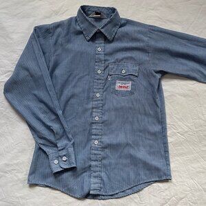 70's Levi's blue striped shirt